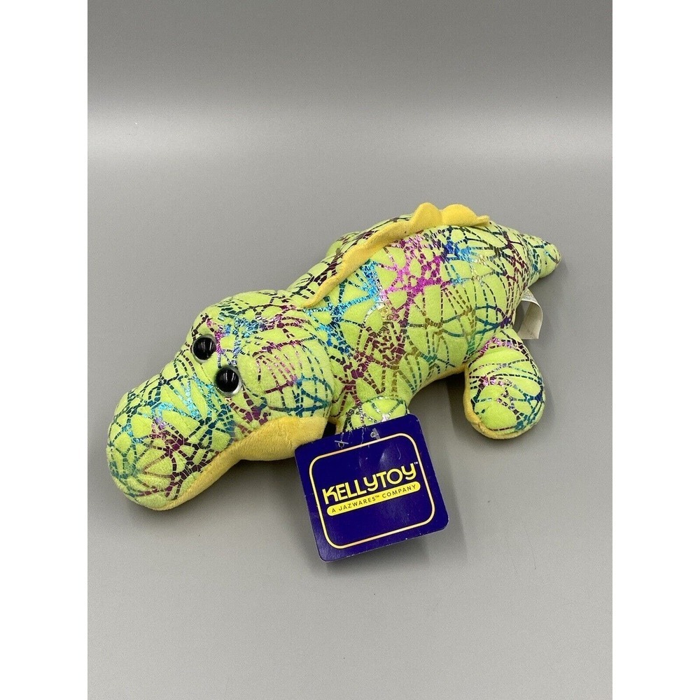 Kellytoy 12" Alligator Crocodile Metallic Foil Print Pets Plush Stuffed Animal